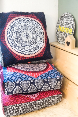 Canvas Swafing -  Pillow Party 2023 - Bunt-Bordeaux - by Jolijou - Panel